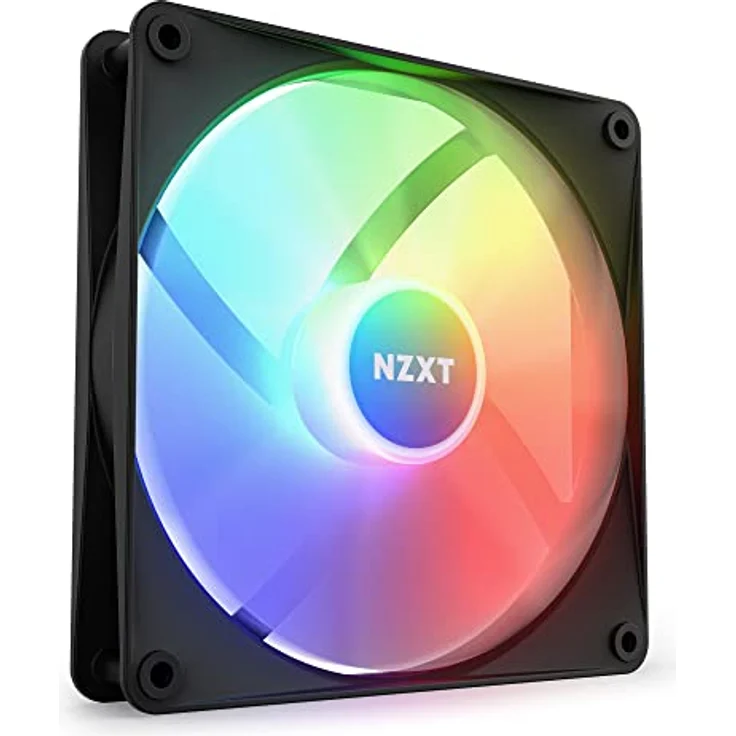 NZXT F140 RGB Core – 140 mm nabenmontierter RGB-Lüfter – 8 einzeln ansteuerbare LEDs – Halbtransparente Lüfterblätter – Hydrodynamisches Gleitlager – PWM-Steuerung – CAM-Software – Schwarz – Bild 1