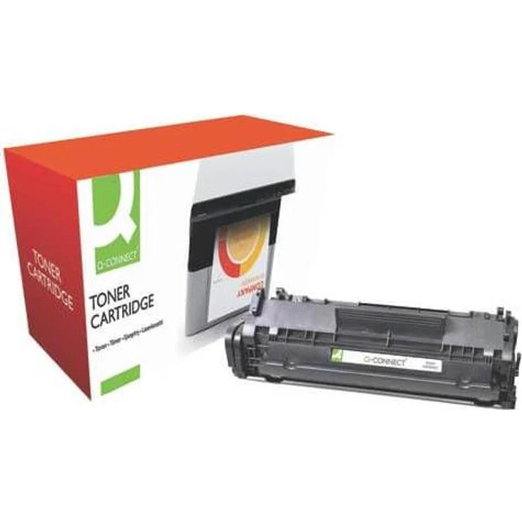 Q-Connect 12A Toner, Schwarz, kompatibel mit HP LaserJet-Druckern, Druckleistung bis zu 2000 Seiten