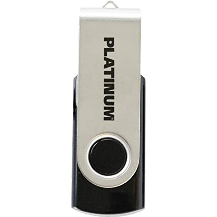 Platinum TWS USB-Stick 8 GB USB 2.0 USB-Flash-Laufwerk - Speicher-Stick in schwarz-Silber inkl. Öse zur Befestigung am Schlüsselanhänger – Bild 4