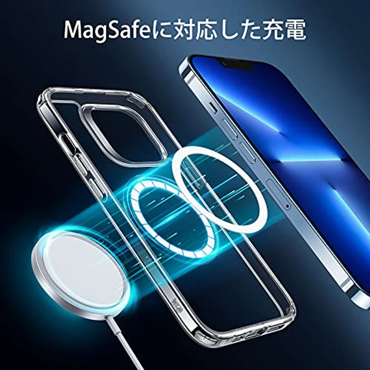 ESR iPhone 13 Pro Hülle, Classic Hybrid Magnet Case mit MagSafe, Militärnorm Sturzschutz und kratzfester, klarer Rückseite – Bild 3