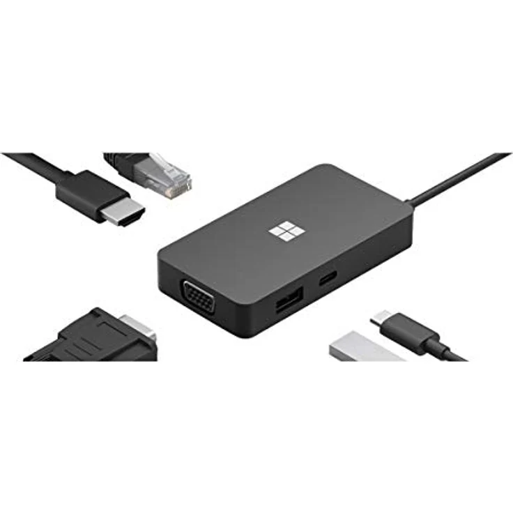 Microsoft USB-C Travel Hub - Dockingstation - USB-C, Mehrfachanschlussadapter mit Internetverbindung und Projizierungsfunktion, für Produktivitätsoptimierung. – Bild 4