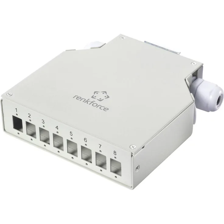 Renkforce RF-7187896 Hutschienen-Adapter 8 Port Unbestückt für Patchpanels