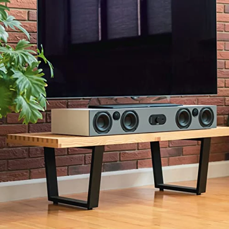 Nubert nuBoxx AS-425 max | Weiße Soundbar mit integriertem Verstärker | 5 verschiedene Eingänge | Fernbedienung aus Metall | Belastbar bis 50 kg | High Res Auflösung | Sounddeck für Fernseher – Bild 5
