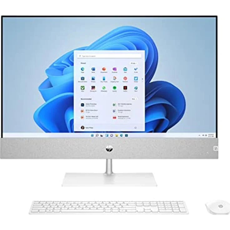 HP Pavilion 27-CA1008NG All in one PC | 27" QHD IPS Display | Intel Core i7-12700T | 16 GB DDR4 RAM | 1 TB SSD | NVIDIA GeForce RTX 3050 Ti | Windows 11 Home | QWERTZ Tastatur | weiß – Bild 1