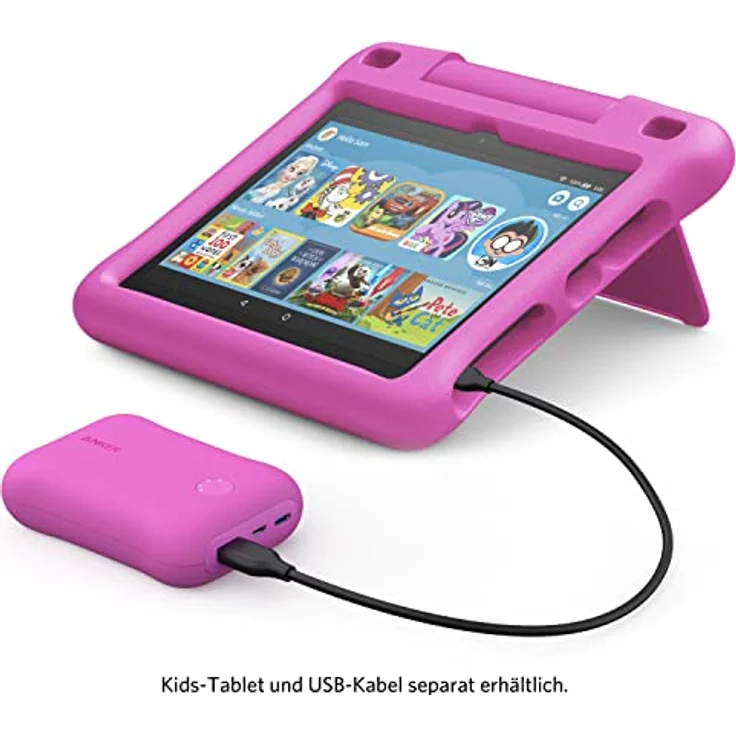 Brandneues tragbares Ladegerät für Kinder, „Made for Amazon“, für Fire Kids- und Kids Pro-Tablets, pink – Bild 2