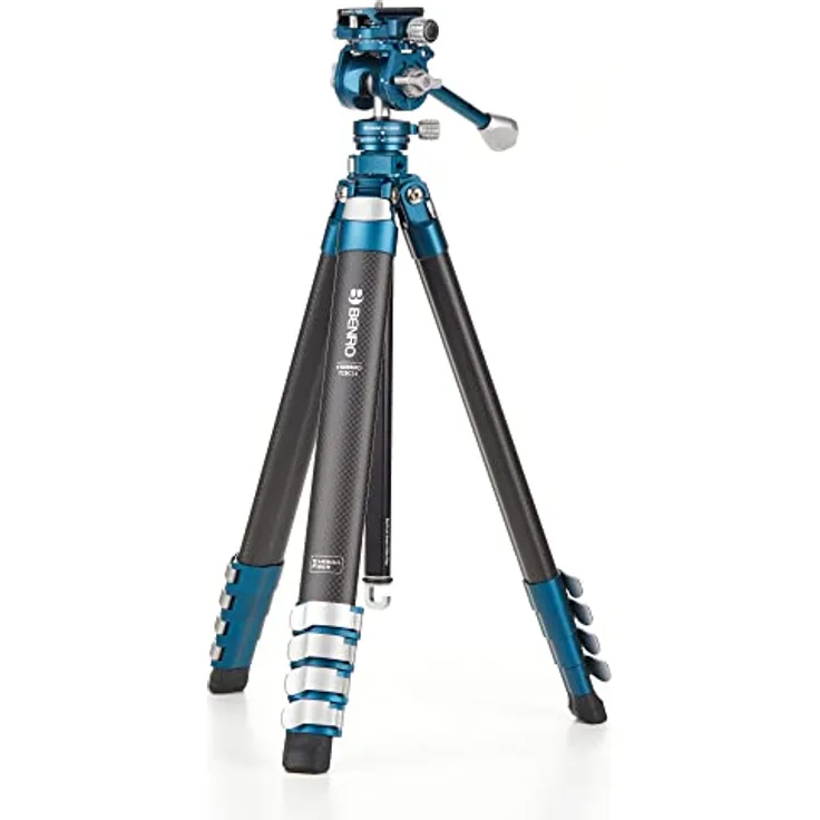 Benro CyanBird Aluminium-Stativ mit 5 Abschnitten und FS20PRO, leicht und kompakt, blau - Preisvergleich