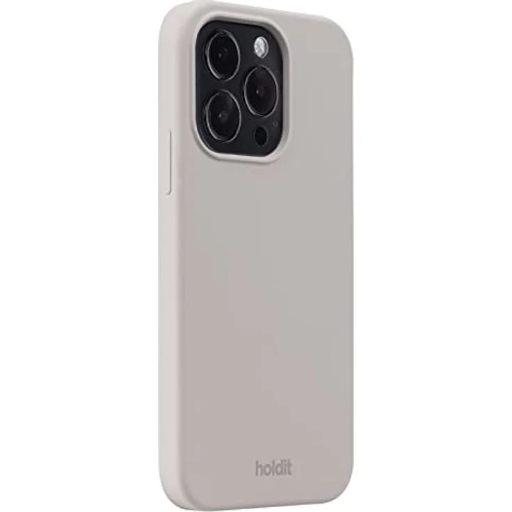 HOLDIT Silikon Case, Backcover für Apple iPhone 14 Pro, Taupe, grifffreundliches Material mit peachy Finish und umfassendem Schutz – Bild 2
