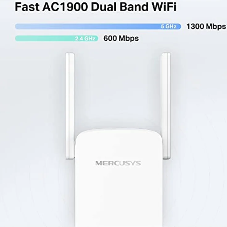 Mercusys ME50G AC1900 WLAN Repeater, 1300 Mbit/s (5 GHz) und 600 Mbit/s (2,4 GHz), mit 4 Antennen und WPS-Funktion – Bild 4