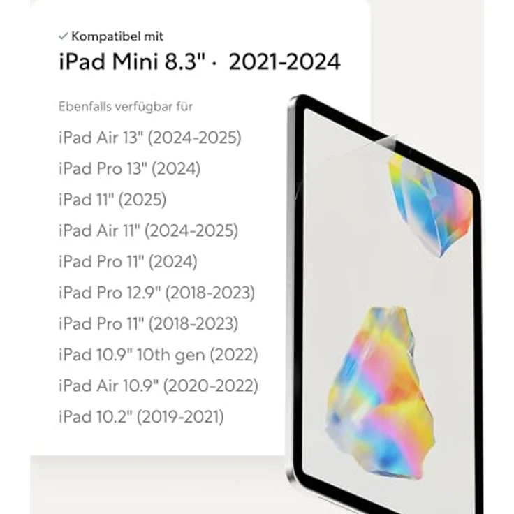 Paperlike 3 Folie (2x) für iPad Mini 8.3” (A17 Pro 2024/6. Generation 2021) – Echtes Papiergefühl, blasenfreie Butterfly-Installation, schützt Apple Pencil-Spitze – Bild 2
