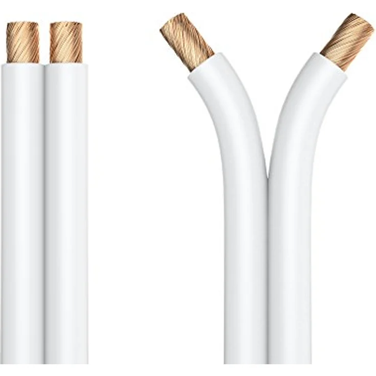 PureLink SP021-010 Lautsprecherkabel 2 x 4,0mm² (99,9% OFC Vollkupfer 0,10mm Litze) Hifi Boxenkabel, 10m, weiß – Bild 5