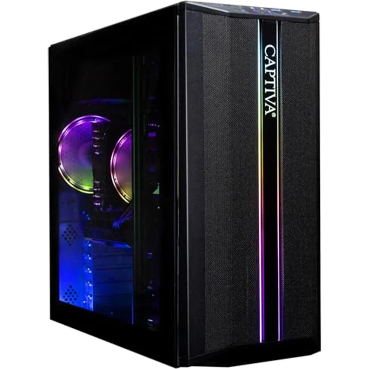 Captiva Advanced Gaming I98-118, Gaming-PC mit Intel Core i5-14400F, Nvidia GeForce RTX 5060 Ti, 16 GB RAM, 500 GB SSD, Schwarz – Bild 1