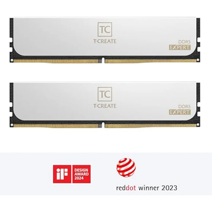 Team Group T-Create Expert DDR5-6400, 64GB (2x32GB) RAM, CL34, Dual Channel, Intel XMP, Weiß – Bild 9