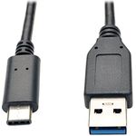 Eaton USB-C-auf-USB-A-Kabel, USB 3,2 Gen 2 bis zu 10 Gbit/s Datengeschwindigkeit, Stecker-auf-Stecker, 3 Fuß / 0,9 Meter (U428-003-G2)