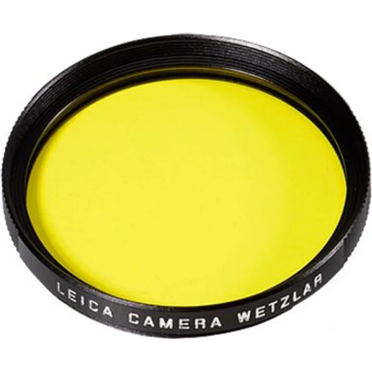 Leica Gelb Filter 49mm, Kamera-Filter für kreative Effekte mit hoher Transmission, geeignet für Leica Q2 Monochrom