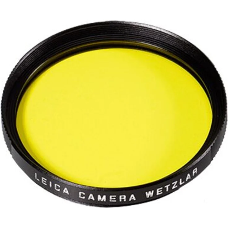 Leica Gelb Filter 49mm, Kamera-Filter für kreative Effekte mit hoher Transmission, geeignet für Leica Q2 Monochrom