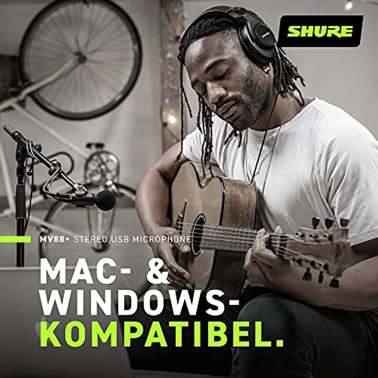 Shure MV88+ Stereo USB -Mikrofon - Kondensatormikrofon zum Streaming und Aufnehmen von Gesang & Instrumenten, Mac & Windows kompatibel - Schwarz – Bild 3