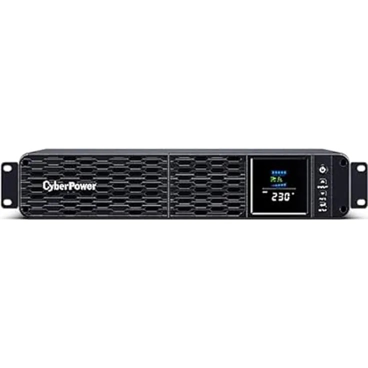 CyberPower CP1200EIPFCRM2U Line-Interactive USV 1200VA/720W, 2HE Reine Sinuswelle, AVR, LCD, USB (HID), DB9, RJ45 LAN Protection, Ausgang (8) IEC, Smart-Slot für Opt. Netzwerkkomunikation, aktiv PFC-kompatibel, kritische / nicht kritische Ausgänge - USV