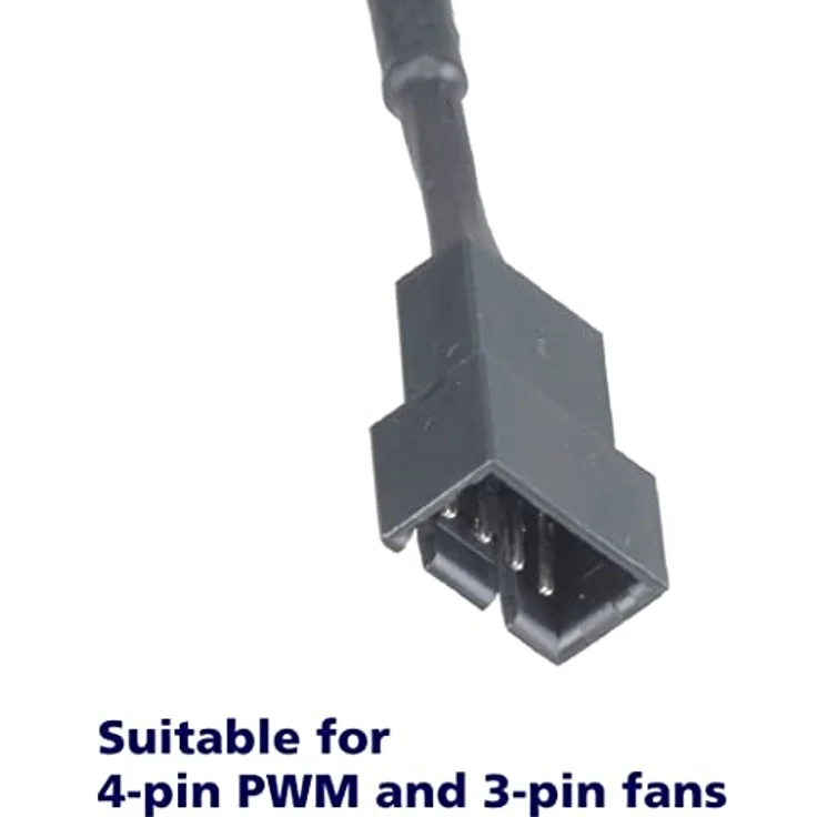 Akasa - Verlängerungskabel für Lüfterspannungsversorgung - 4-polig PWM (W) bis 4-polig PWM (M) - 30 cm - Schwarz – Bild 6