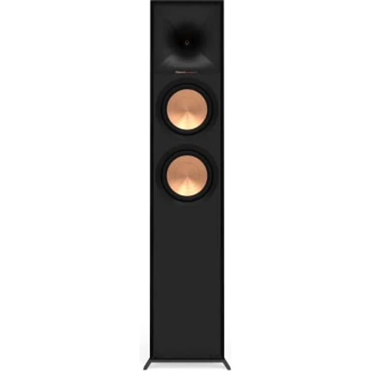 Klipsch R-600F Standlautsprecher, schwarz, schlankes Design, vergoldete Anschlussklemmen – Bild 2