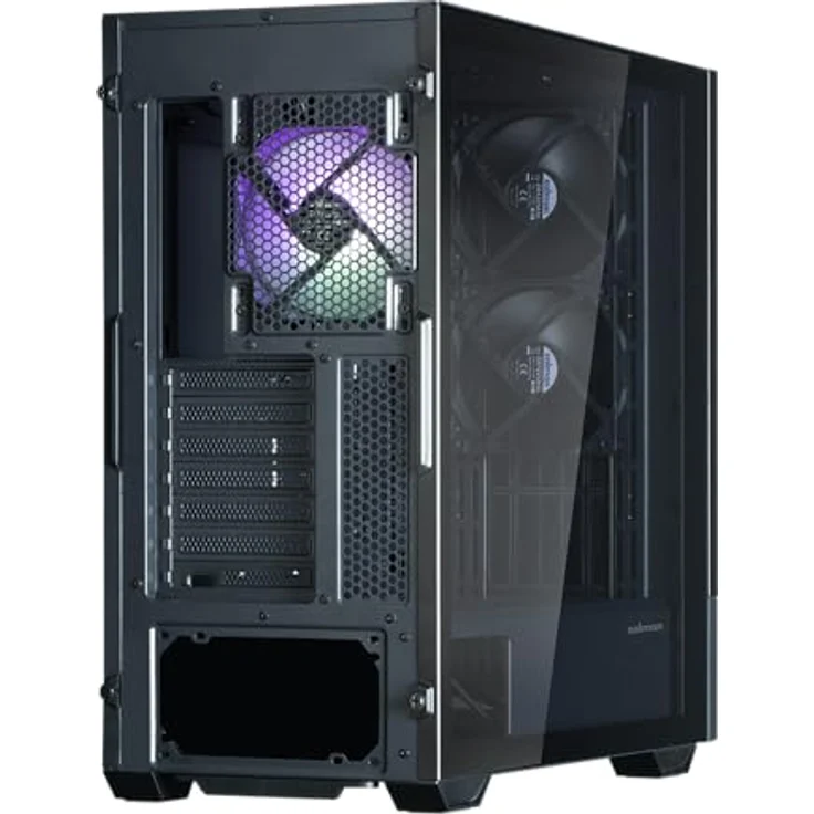Zalman Z10 DS Mid Tower PC-Gehäuse mit Display 15,6 Zoll (39,6 cm) (schwarz) - Elegantes Gehäuse mit 15,6 Zoll Display und gehärteter Glasplatte – Bild 5