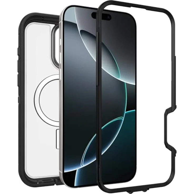 OtterBox Defender Series XT MagSafe Hülle für iPhone 16 Pro Max, stoßfest, Ultra-robust, schützende Hülle, 7X getestet nach Militärstandard, Transparent/Schwarz – Bild 4