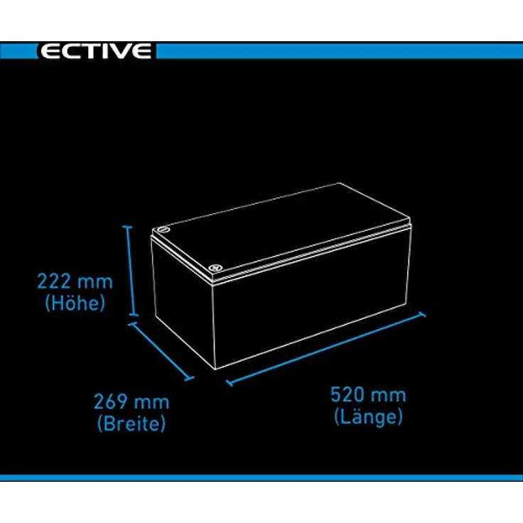 ECTIVE DC 290S GEL Deep Cycle Batterie, 290Ah mit LCD-Anzeige und hoher Zyklenfestigkeit – Bild 6