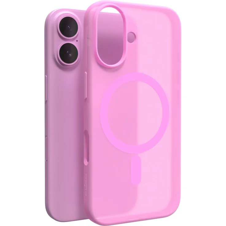 Puro Daylight Schutzhülle für Apple iPhone 16, MagSafe-kompatible Smartphone Hülle, pink, weiche Silikon-Oberfläche, fingerabdruckresistent, vollständiger Schutz