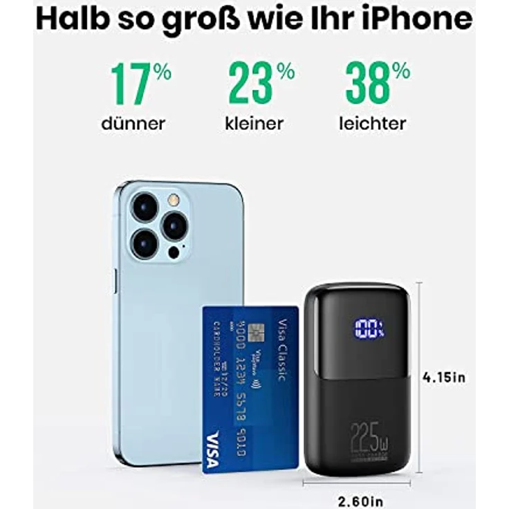 INIU Power Bank, 22.5W Fast Charging 10000mAh PowerBank Klein aber Stark, PD3.0 QC4.0 (USB C Input & Output) externe handyakkus kompatibel mit iPhone 14 13 12 X Pro Max Samsung S21 Xiaomi AirPods iPad – Bild 4