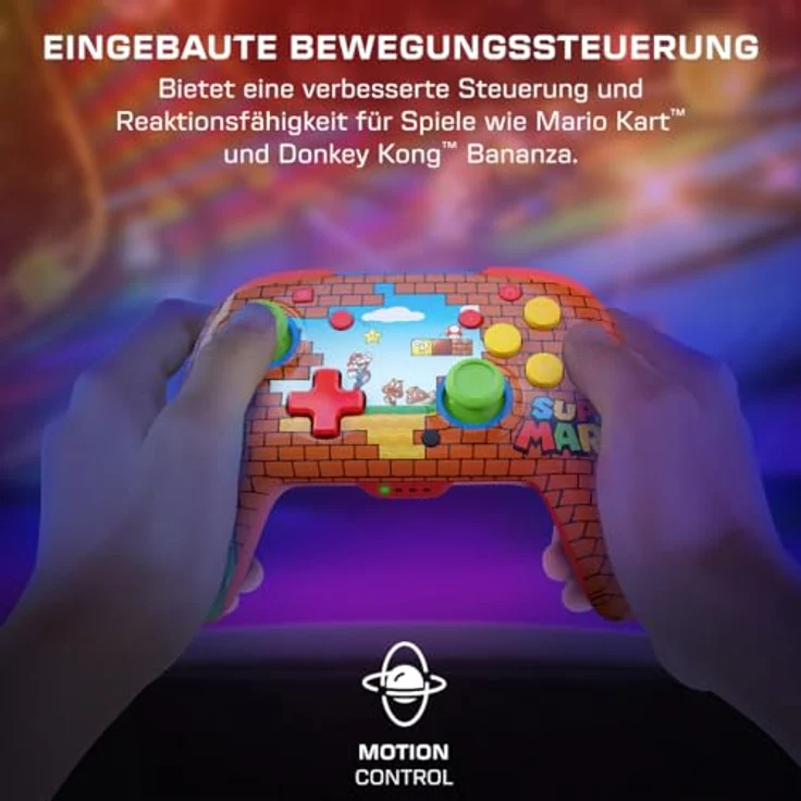 Turtle Beach Rematch Wireless Controller: Mario Bricks Reveal - Offiziell lizenziert für Nintendo Switch 2 und 1, mit lentikulärem Super Mario-Design, bewegungssteuerung und 40 Stunden Akkulaufzeit – Bild 4