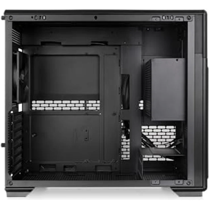 Thermaltake TR300 TG, Mid-Tower PC-Gehäuse mit 3-mm-Tempered Glass, 120mm Fan und Power Extension Cord, Schwarz – Bild 4