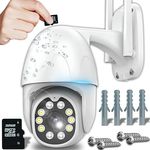 Retoo Überwachungskamera Aussen Innen, WLAN Kamera Outdoor mit mit Automatische Verfolgung, Nachtsichtkamera, Außenkamera,WiFi Kabelloss, Nachtsicht, Wasserdicht, Innenbereich