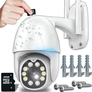 Retoo Überwachungskamera Aussen Innen, WLAN Kamera Outdoor mit mit Automatische Verfolgung ...