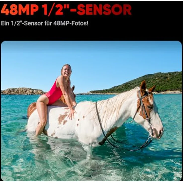 Insta360 Ace - 4K120fps wasserdichte Action-Kamera, 1/2"-Sensor mit KI-Rauschunterdrückung, Active HDR Video, 48MP Fotos, 2,4"-Klappbildschirm, magnetische Befestigung & modernste KI-Funktionen – Bild 2