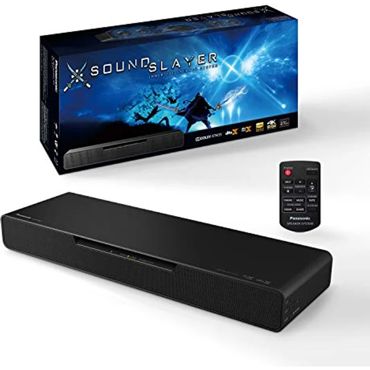 Panasonic SOUNDSLAYER SC-HTB01, Gaming Lautsprecher mit kraftvollem Sound, Schwarz – Bild 1