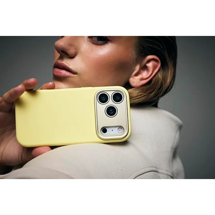 Decoded Silikonhülle für iPhone 17 Pro, Antibakterielle Beschichtung, MagSafe Kompatibel, Fallschutz, Kratzfest, Gelb – Bild 5