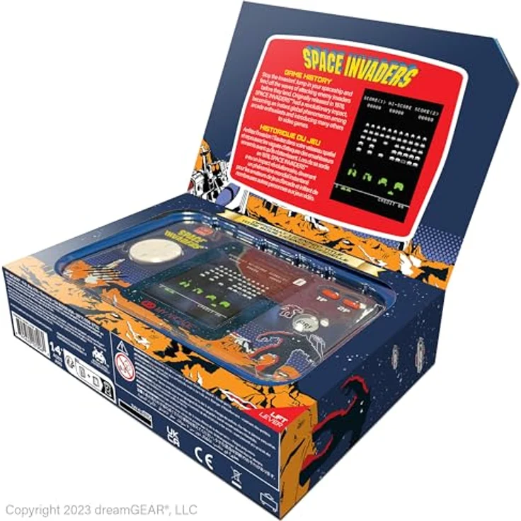 My Arcade SPACE INVADERS POCKET PLAYER PRO, Handheld-Arcade-Gaming-System mit 2.75 Zoll hochauflösendem Display, integriertem Lautsprecher und USB-C-Stromversorgung – Bild 7