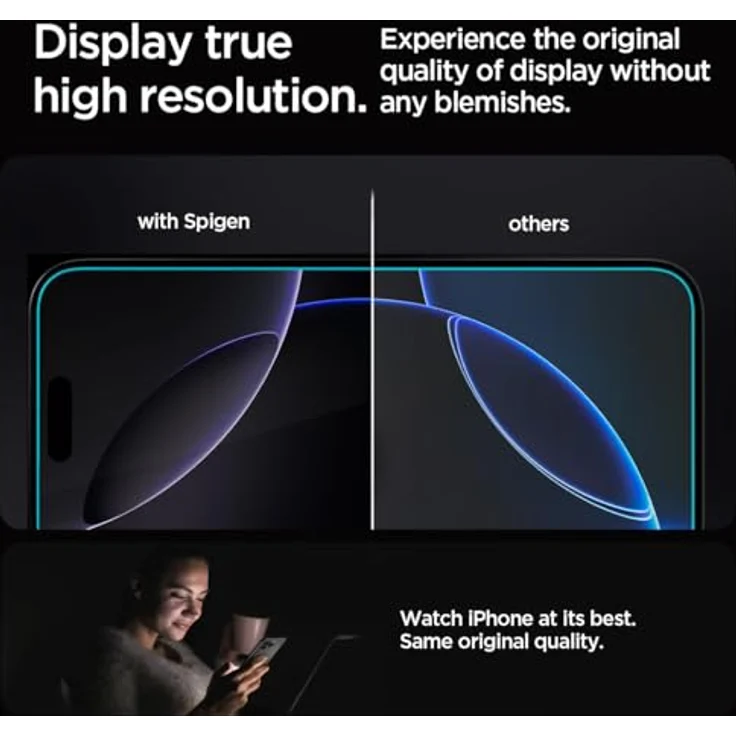 Spigen Glas.tR EZ Fit Schutzfolie kompatibel mit iPhone 16 Pro, 2 Stück, Kratzfest, 9H Härte Folie – Bild 5