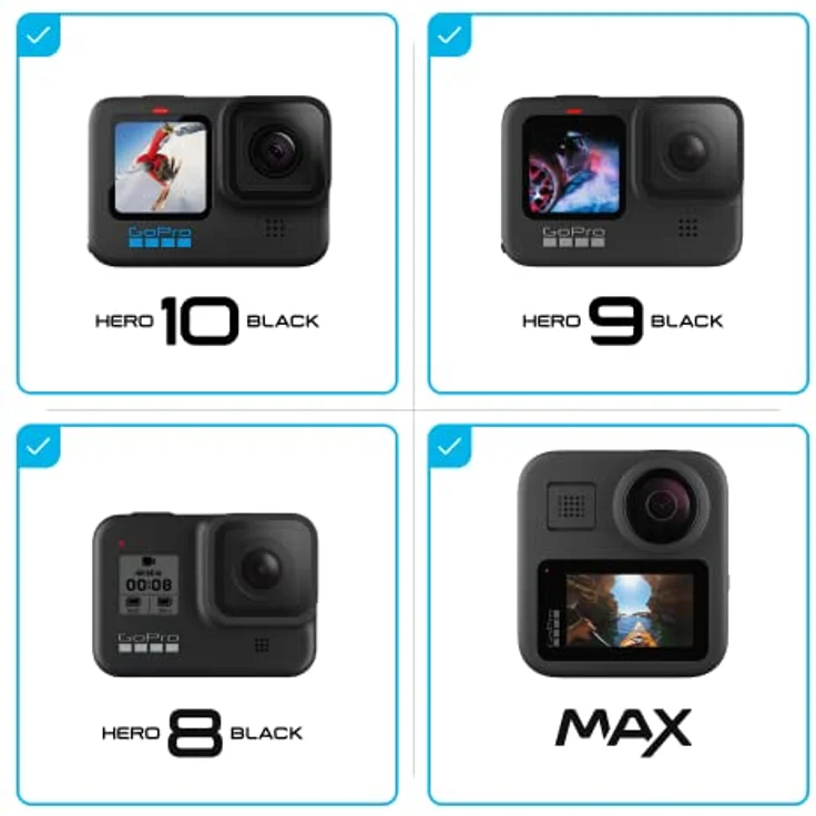 GoPro Front Saugnapfhalterung - gebogene, vertikale Schnellspannschnalle, 2 x Schwenkarme, Rändelschrauben (Offizielles GoPro-Zubehör) – Bild 6