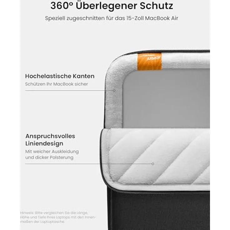 Laptoptasche 38,1 cm (15 Zoll) 15 Inch for New MacBook Pro blau/schwarz – Bild 4