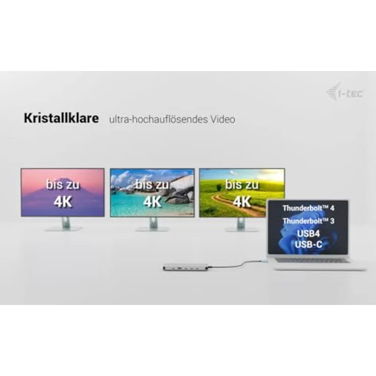 iTEC USB-C Metal Nano Dock 2x HDMI 1x Video GLAN Audio/Mic 1xSD/microSD, Vielseitige Dockingstation mit 140 Watt Ladeleistung, Robuste Metallkonstruktion – Bild 6