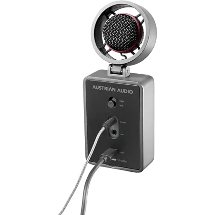 Austrian Audio MiCreator Studio Mikrofon mit integriertem Audio-Interface (Kondensator-Kapsel, Plug-and-Play, leichte Bedienung, austauschbare Faceplates, zwei IN- und OUT-Anschlüsse, Max SPL: 130 dB) – Bild 5
