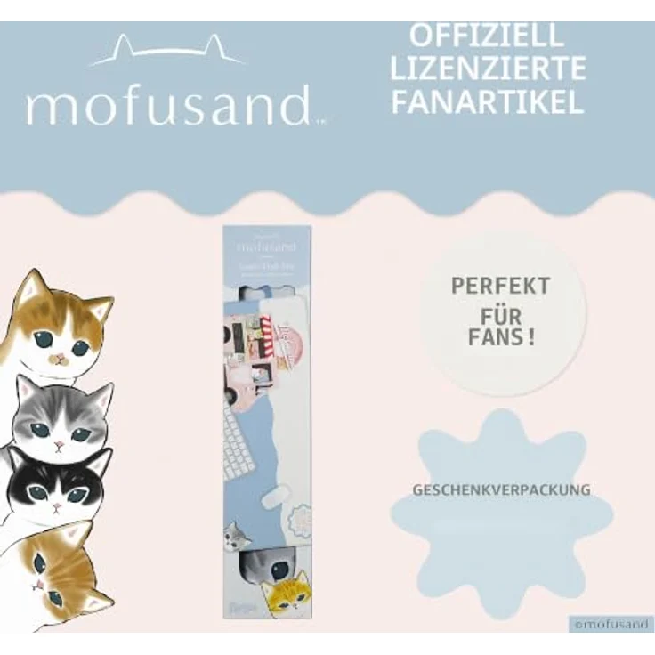 Blue Sky Designs Gaming Mauspad Mofusand, XXL Mousepad mit offizieller Lizenz, 70 x 30 cm – Bild 6