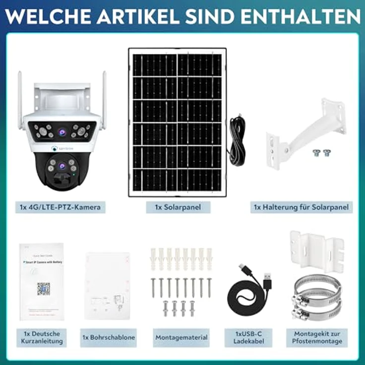 LUVISION Überwachungskamera LV-G-2032 4G / LTE PTZ Solar Kamera 2 Objektive, Bewegungsverfolgung, 2-Wege-Audio, 10x Zoom Digital, Cloud, Mobilfunk – Bild 10