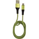 LC-Power LC-C-USB-MICRO-1M-7, USB A zu Micro-USB Kabel, 1m, grün/grau, Schnellade- und Datenkabel bis 2A