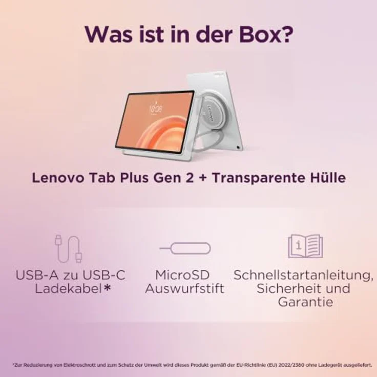 Lenovo Tab Plus Gen 2, 12.1" Android Tablet mit 8GB RAM, 256GB Speicher, JBL Lautsprechern und Kickstand, Weiss – Bild 19