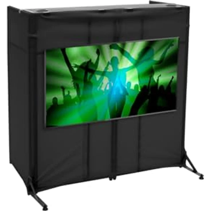 OMNITRONIC Mobile DJ Stand DJTV-1, stabiler DJ-Tisch mit Cover, schwarz – Bild 2