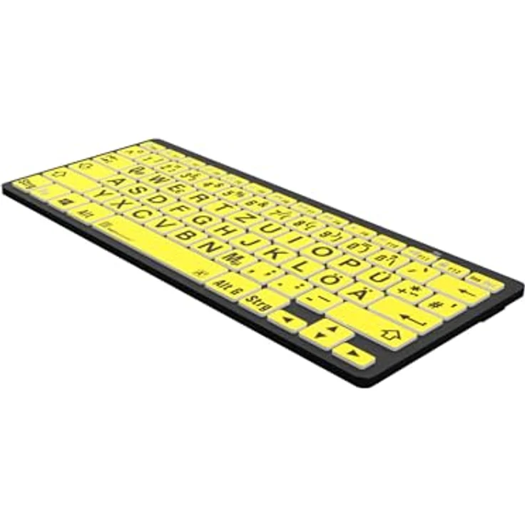 Logickeyboard XL-Print Black on Yellow dt. (PC/BT) (DE) Tastatur, Gelb, Schwarz – Bild 5