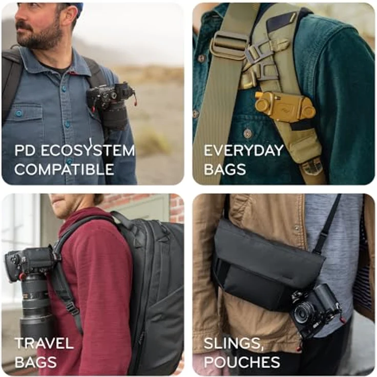 Peak Design Capture Camera Clip V3, Kelp, für DSLR, Kompakt- und Point-and-Shoot-Kameras, stabil, sicher und schnell abnehmbar, 90.7 kg Tragkraft – Bild 4