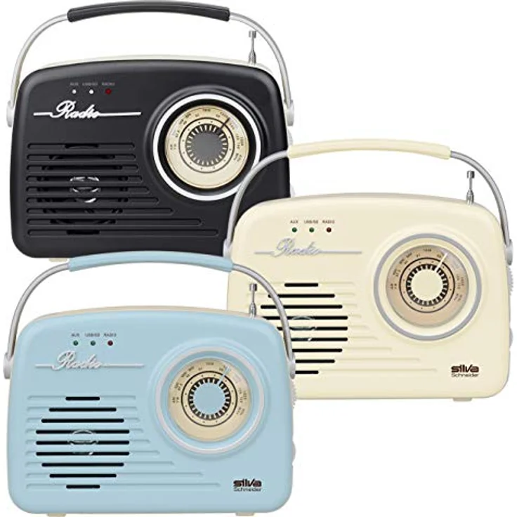 Silva-Schneider Mono 1965, Kofferradio, Netz- oder Batteriebetrieb, beige – Bild 4