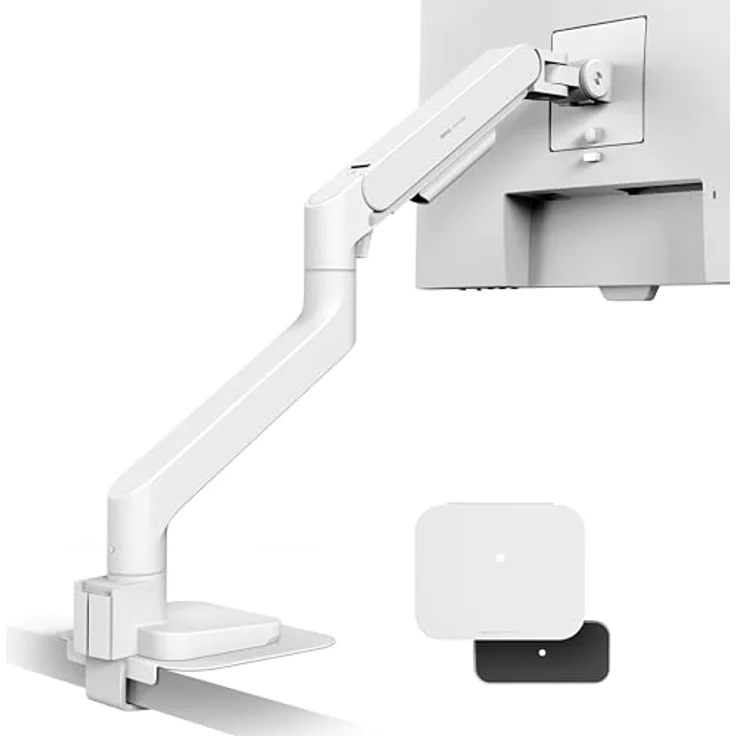 BenQ Ergo Monitorarm E-Arm - Gasfeder-Halterung für 45 Zoll Monitore bis 20 kg | Schnellmontage, stabil ohne Wackeln | VESA 75x75 & 100x100 mm, integriertes Kabelmanagement – Bild 1
